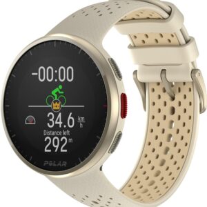Polar Pacer Pro-Advanced GPS Sports Watch (Champagne-Gold) Smartwatch  (Gold Strap, Free Size)