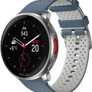 Polar Vantage V3-Premium Multisport Watch, Heart Rate Monitor (Sky Blue) Smartwatch  (Sky Blue Strap, Free Size)