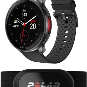 Polar Pacer Pro & H10-Modern GPS Sports Watch & Heart Rate Monitor (Grey-Black) Smartwatch  (Grey-Black Strap, Free Size)