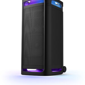 SONY Tower 9 Massive BASS & Powerful sound, 25 Hrs Battery, 360 Party Sound & Light Bluetooth Party Speaker  (Black, Stereo Channel)